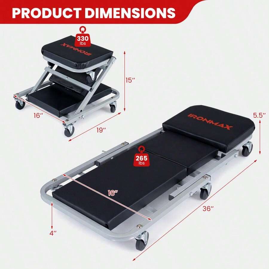 36인치 2-in-1 정비사용 크리퍼 및 Z형 시트(6 - Auto Repair Shop Design 리뷰 및 가격